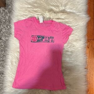 Split Pink T-Shirt